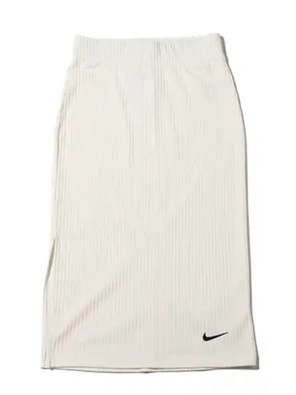 Nike Cream Ribbed Pencil Skirt with Side Slit